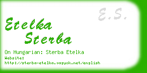 etelka sterba business card